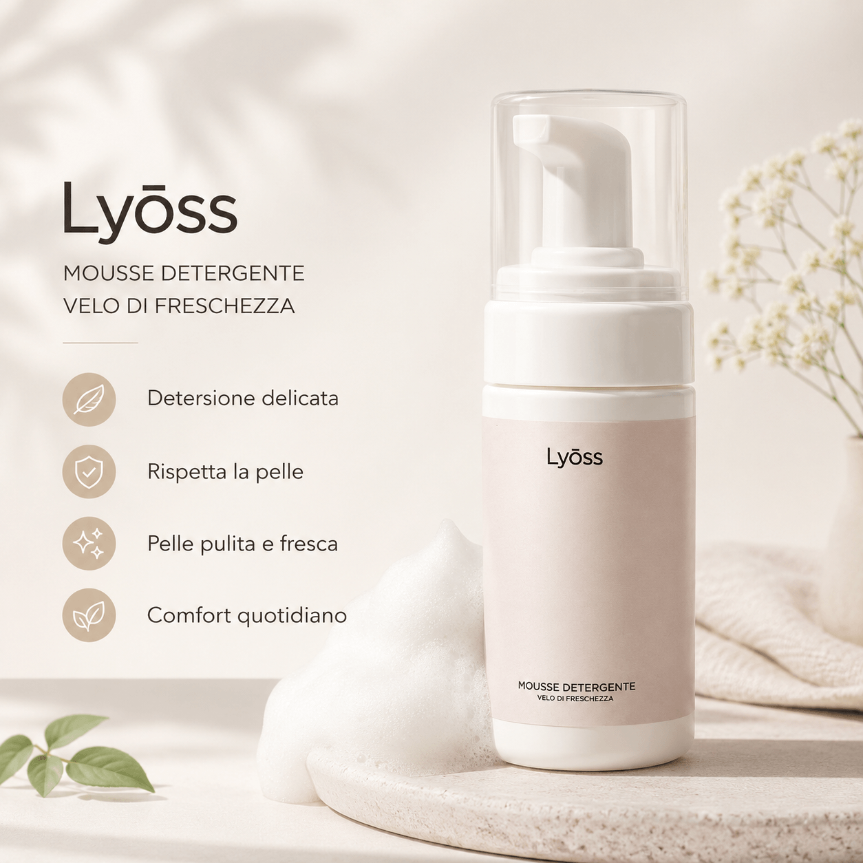 Mousse detergente - VELO DI FRESCHEZZA